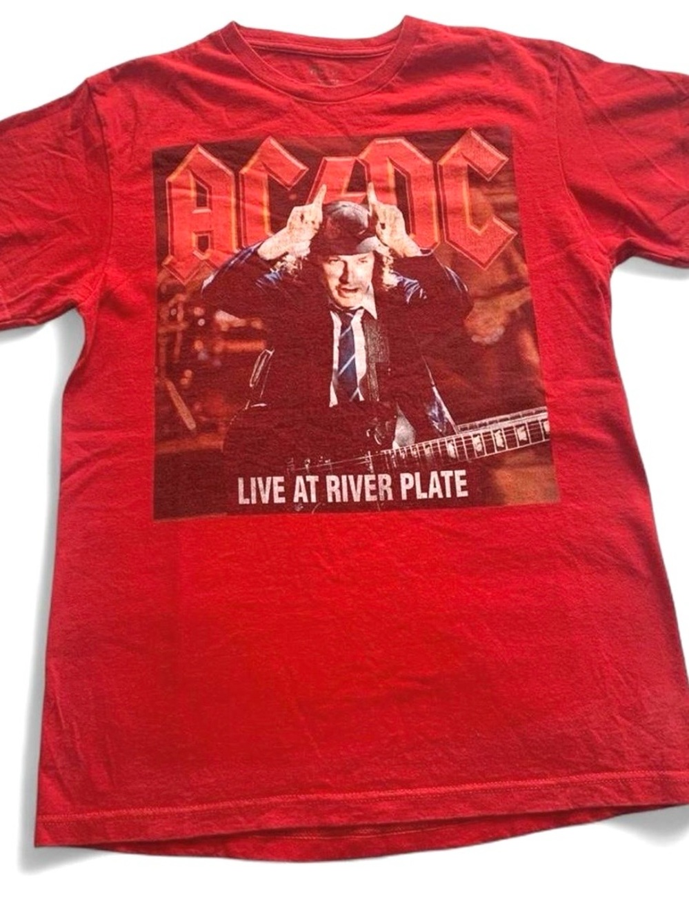 AC/DC Red Band Logo & Tour Photo Tee